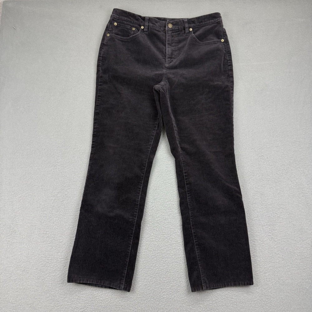 Lauren Ralph Lauren Brown Corduroy Pants Classic Straight Leg Women Size 12